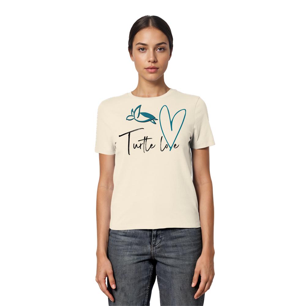 Turtle Love - Fitted Ladies Organic Shirt