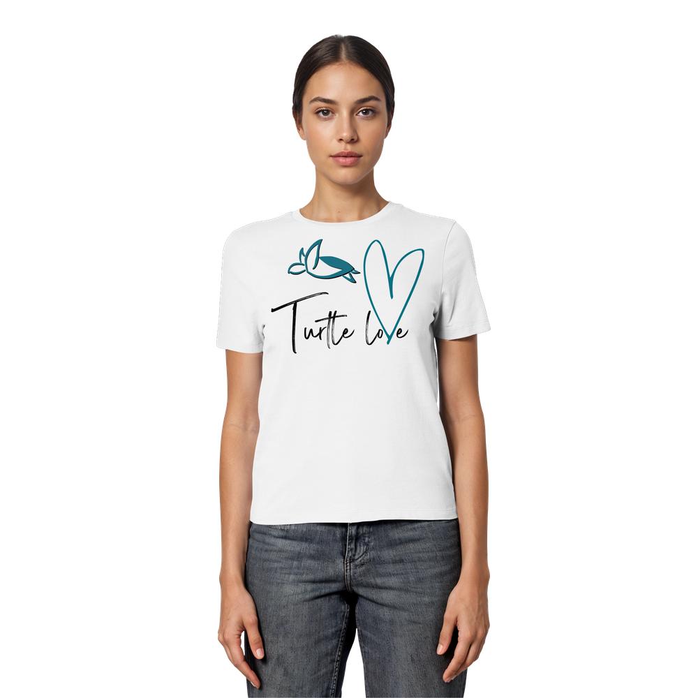 Turtle Love - Fitted Ladies Organic Shirt