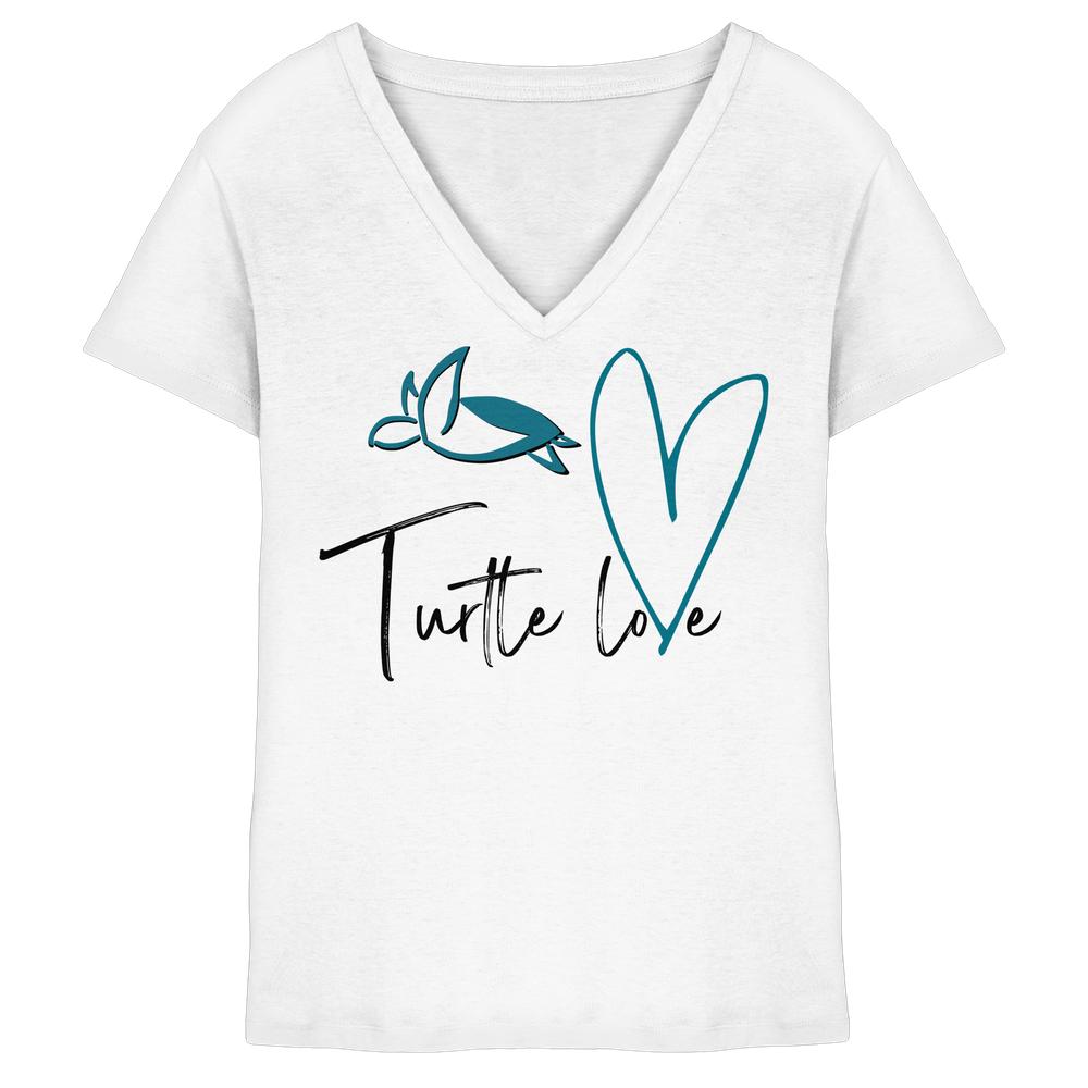 Turtle Love - Ladies V-Neck Shirt