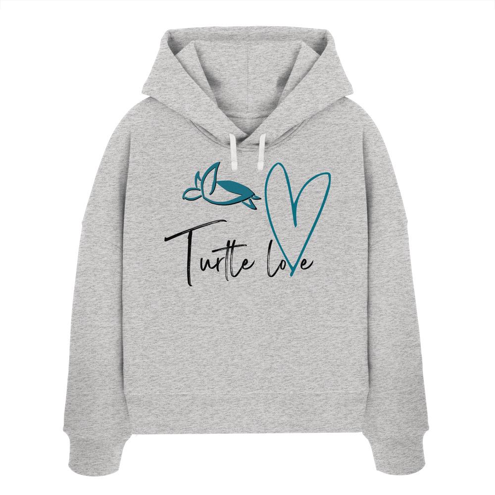 Turtle Love - Womens Organic Boxcut Hoodie