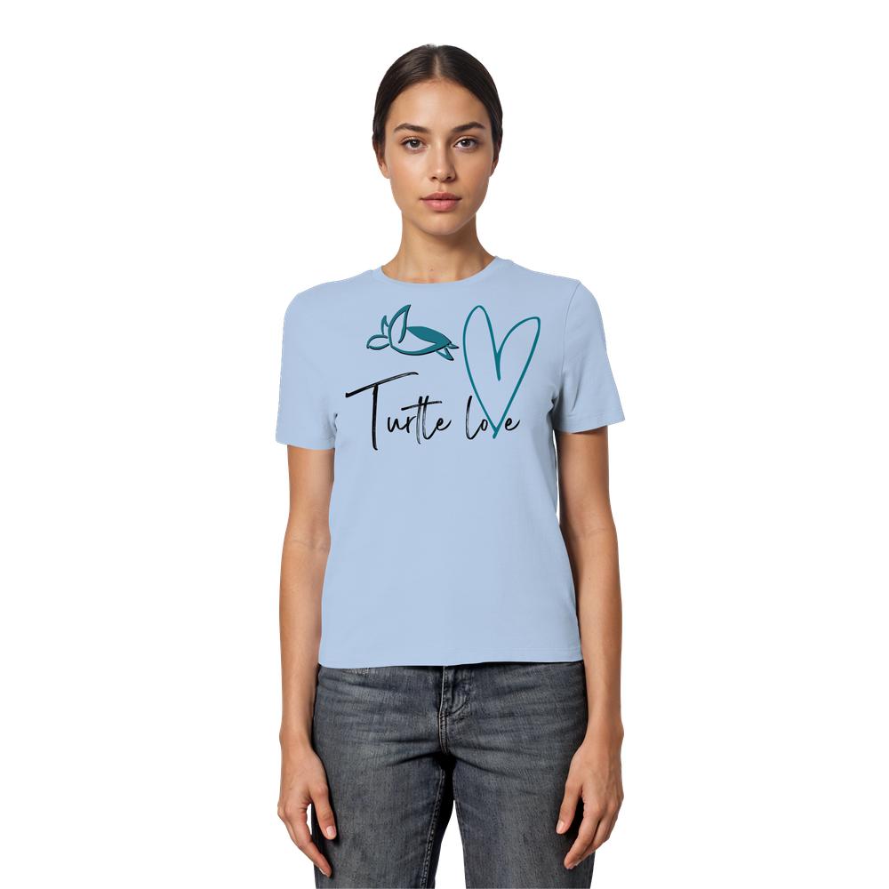 Turtle Love - Fitted Ladies Organic Shirt