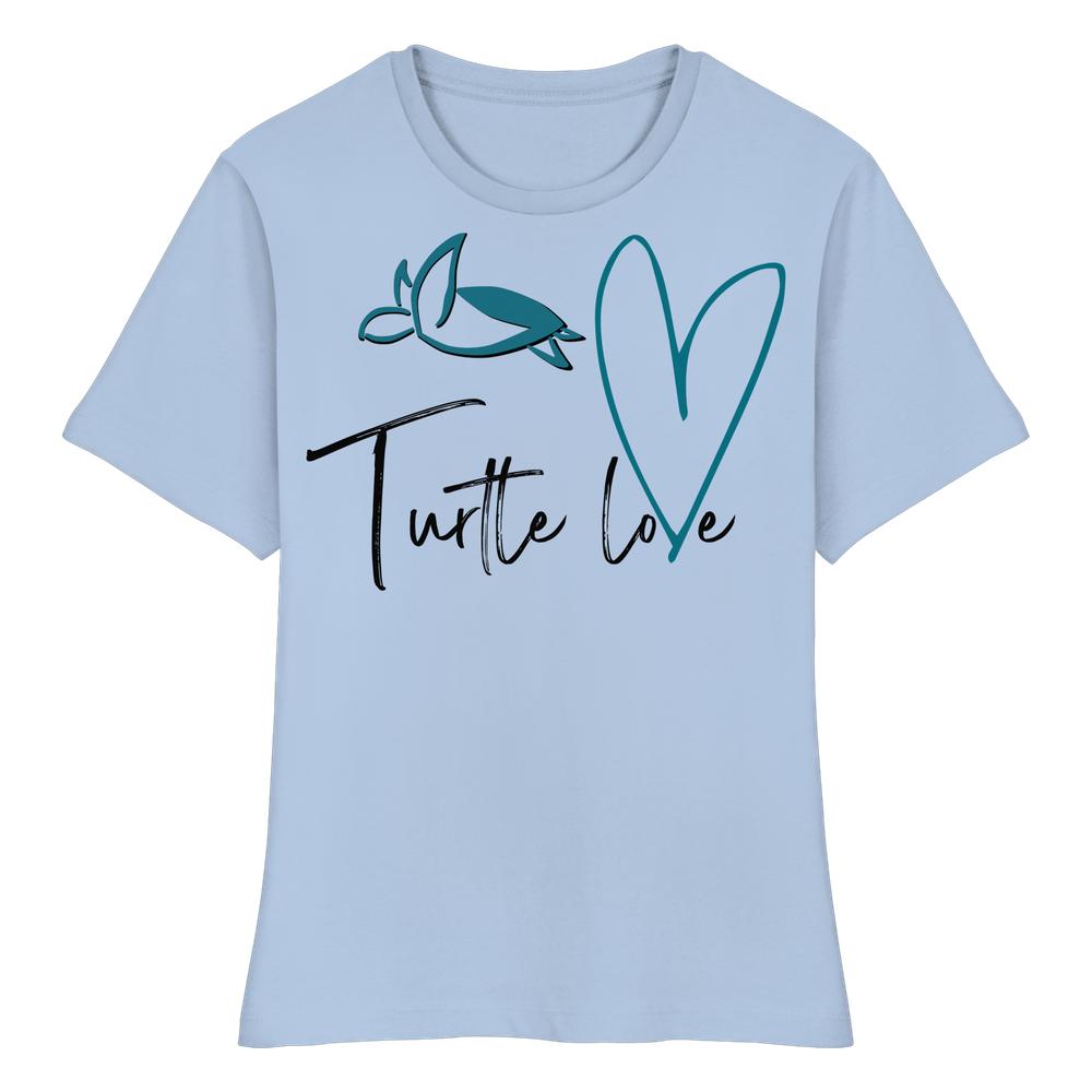 Turtle Love - Fitted Ladies Organic Shirt