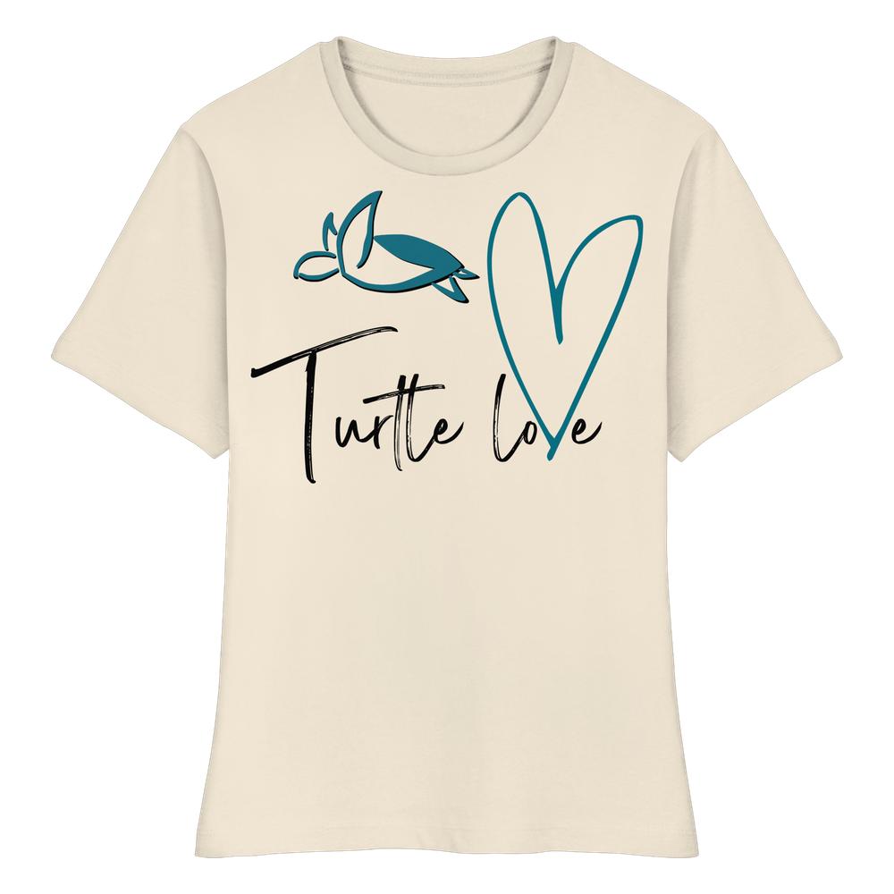 Turtle Love - Fitted Ladies Organic Shirt
